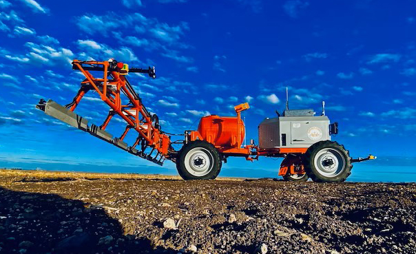 Autonomous farm equipment operating in a field